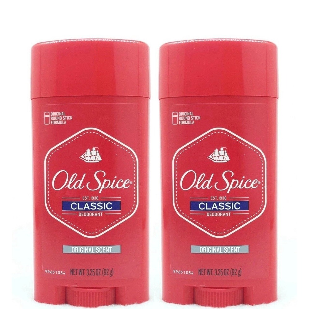 2‎ Old Spice CLASSIC ORIGINAL SCENT Deodorant Solid Men 3.25 oz